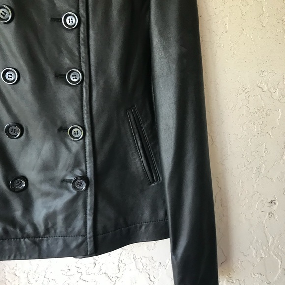 Vince Lamb black leather jacket new like new M - Picture 3 of 5